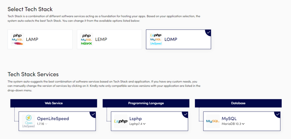 lomp tech stack