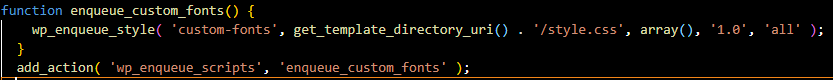 add custom fonts in wordpress