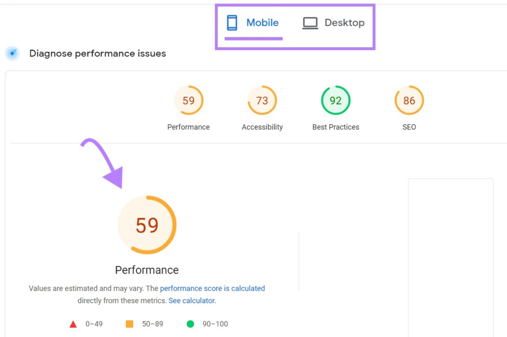 google page speed insights